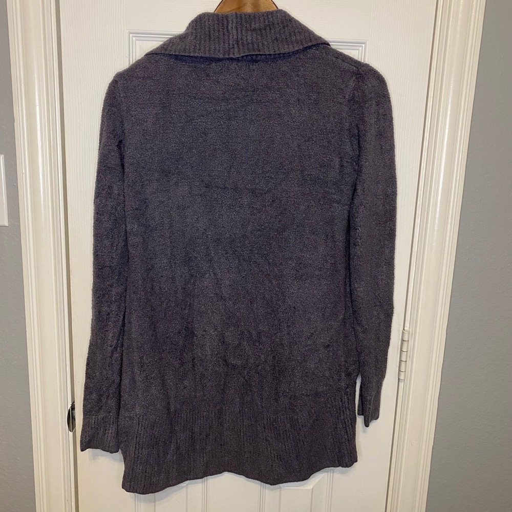 Barefoot Dreams Sweater Cardigan Womens XS Small Cozy Chic Lite Blue Gray Pocket - Picture 2 of 5